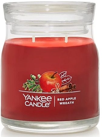 Świeca zapachowa w słoiczku Red Apple Wreath, 2 knoty - Yankee Candle Singnature — Zdjęcie N1