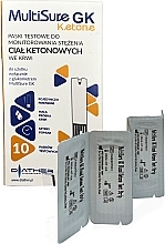 Paski testowe do określania poziomu ketonów we krwi, 10 szt. - Diather Diagnostics & Therapy MultiSure GK Ketone — Zdjęcie N2