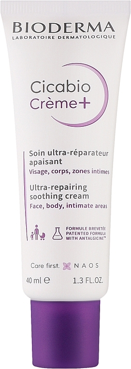 Ultranaprawczy krem kojący do twarzy, ciała i stref intymnych - Bioderma Cicabio Crem+ Ultra-Repairing Soothing Cream — Zdjęcie N1