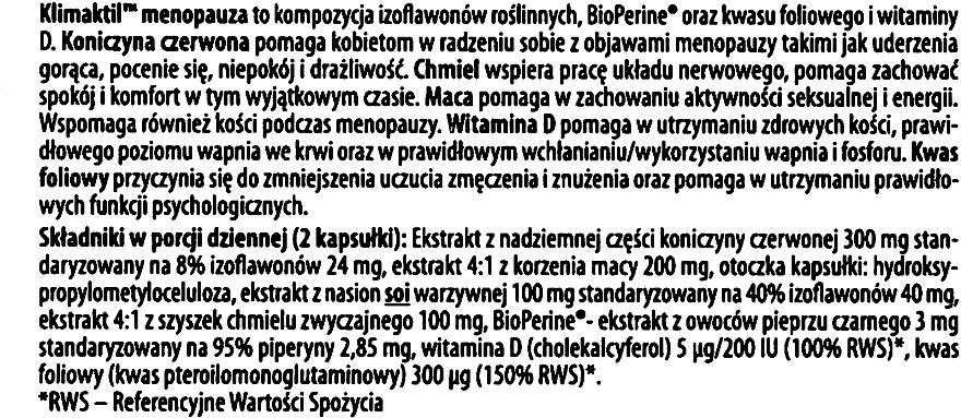 Suplement diety Menopauza, 60 szt. - Pharmovit Herballine — Zdjęcie N2