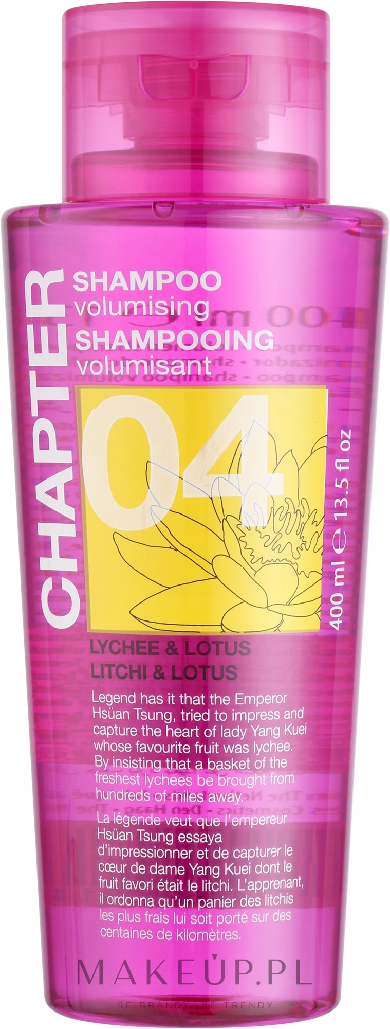 Szampon do włosów zwiększający objętość Lotos i liczi - Mades Cosmetics Chapter Shampoo Volumising Lychee & Lotus — Zdjęcie 400 ml