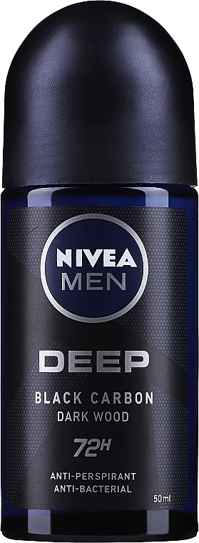 Antybakteryjny antyperspirant w kulce z aktywnym węglem dla mężczyzn - NIVEA MEN Deep Dry & Clean Feel Antiperspirant