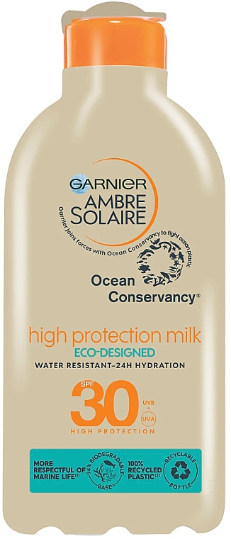 Mleczko z filtrem przeciwsłonecznym - Garnier Ambre Solaire Ocean Protect Milk SPF30 — Zdjęcie N1