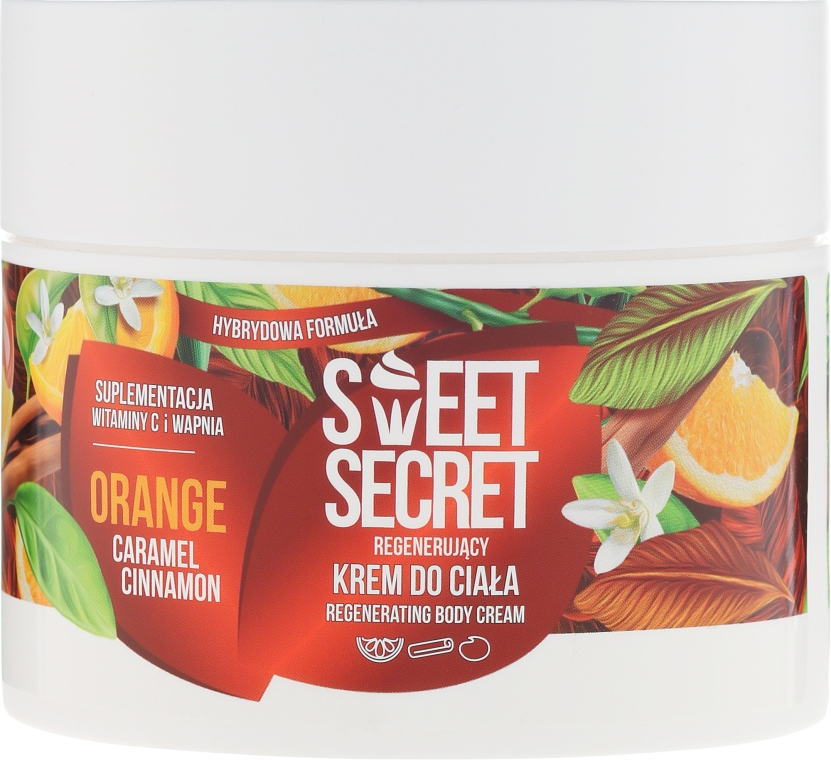 Regenerujący krem hybrydowy do ciała Pomarańcza z karmelem i cynamonem - Farmona Sweet Secret
