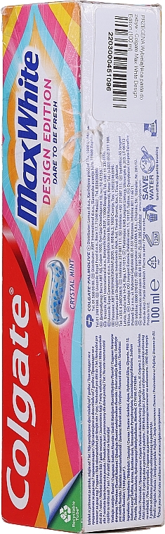 PRZECENA! Wybielająca pasta do zębów - Colgate Max White Design Edition * — Zdjęcie N3