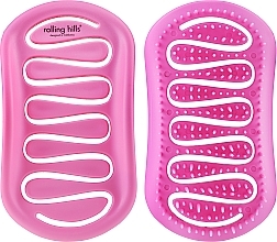 Kompaktowa szczotka do włosów do szybkiego suszenia, różowa - Rolling Hills Compact Brush Maze — Zdjęcie N2