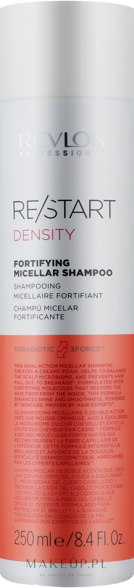 Wzmacniający szampon micelarny do włosów - Revlon Professional Restart Density Fortifying Micellar Shampoo — Zdjęcie 250 ml