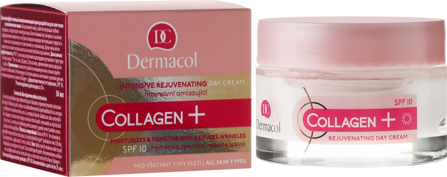 Intensywnie odmładzający krem na dzień SPF 10 - Dermacol Collagen+ Intensive Rejuvenating Day Cream — Zdjęcie N1