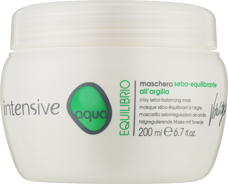 Maska do włosów na bazie glinki białej - Vitality's Intensive Aqua Equilibrio Sebo-Balancing Mask — Zdjęcie N1