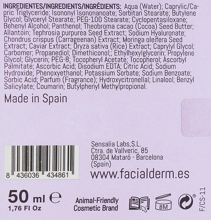 Krem przeciwstarzeniowy do skóry normalnej i suchej - Facialderm C1 Anti-Age And Anti-Stress Cream — Zdjęcie N3