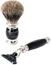 Zestaw do golenia - Taylor of Old Bond Street Pure Mach3 Edwardian Shaving Set (razor + shaving brush + stand) — Zdjęcie N2