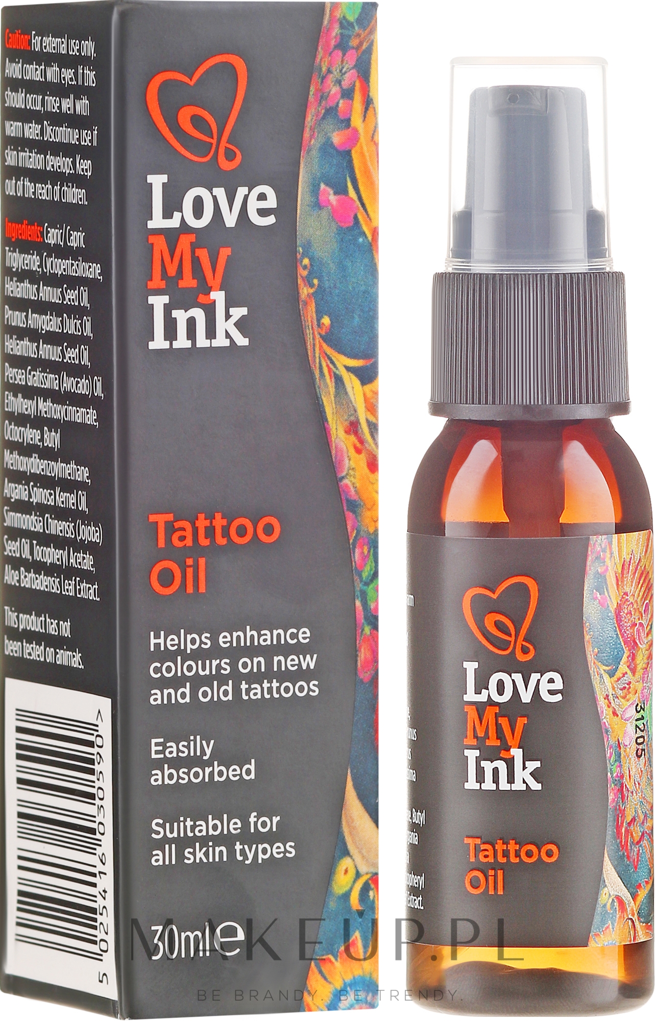 Olejek do pielęgnacji tatuażu - Love My Ink Tattoo Oil — Zdjęcie 30 ml