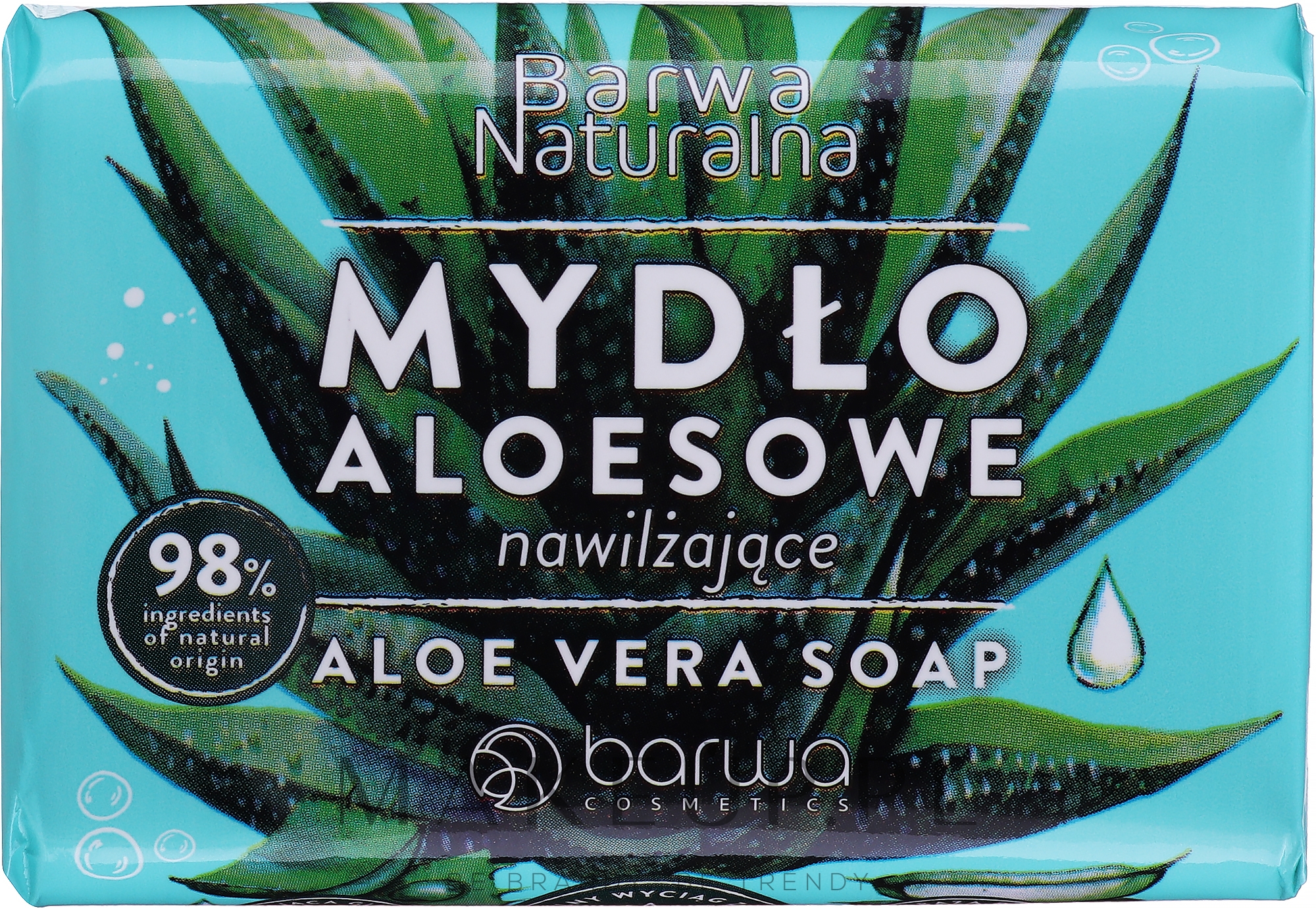 Aloesowe mydło w kostce z gliceryną - Barwa Naturalna — Zdjęcie 100 g