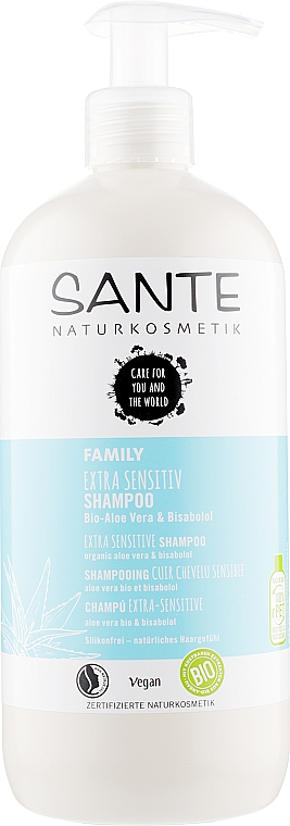 Szampon dla całej rodziny do wrażliwej skóry głowy Aloes i Bisabolol - Sante Family Extra Sensitive Shampoo — Zdjęcie N3