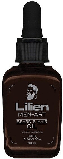 Olejek do brody i włosów - Lilien Men-Art Black Beard & Hair Oil — Zdjęcie N1