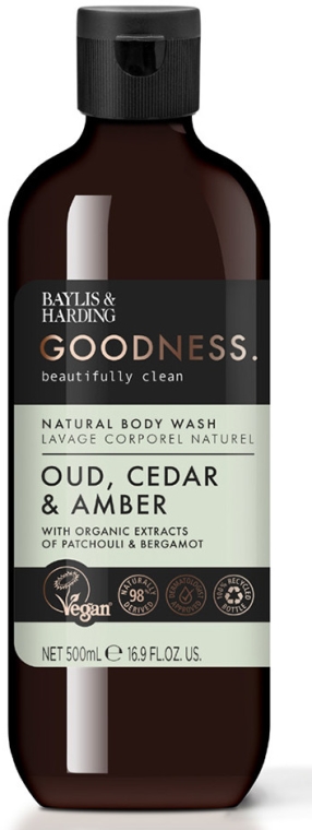 Żel pod prysznic - Baylis & Harding Goodness Oud, Cedar & Amber Body Wash — Zdjęcie N1