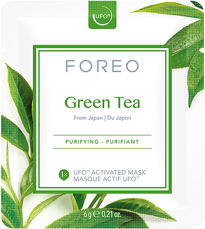 Oczyszczająca maseczka do twarzy Zielona herbata - Foreo UFO Activated Mask Purifying Green Tea — Zdjęcie N2