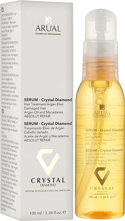 Wielofunkcyjne serum z olejkiem makadamia i arganowym - Arual Crystal Diamond Serum — Zdjęcie N2