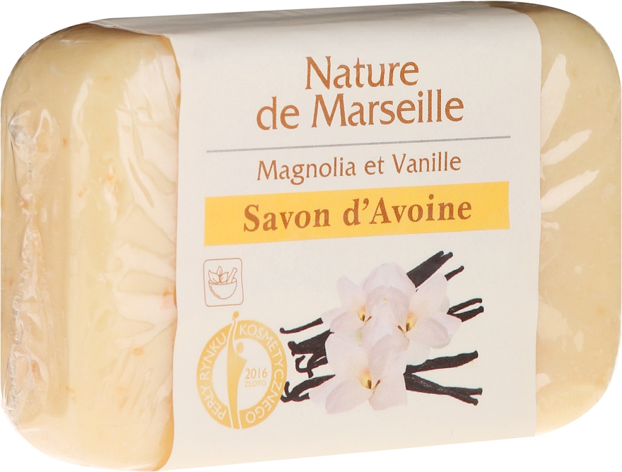 Mydło owsiane o zapachu magnolii i wanilii - Nature de Marseille — Zdjęcie N1