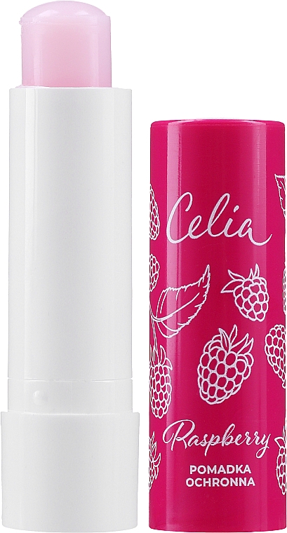 Olejkowy balsam do ust Malina - Celia Protective Lipstick Lip Balm With Raspberry Oil — Zdjęcie N1