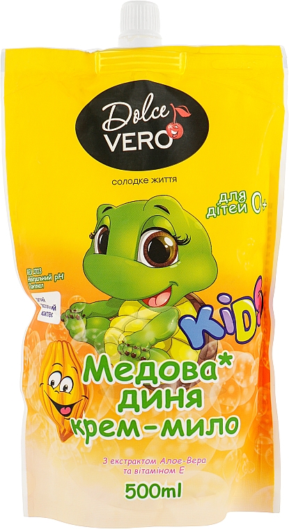 Kremowe mydło dla dzieci Miód i melon - Dolce Vero (uzupełnienie)