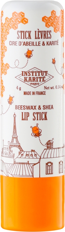 Balsam do ust z woskiem pszczelim i masłem shea - Institut Karité Beeswax & Shea Lip Stick — Zdjęcie N1