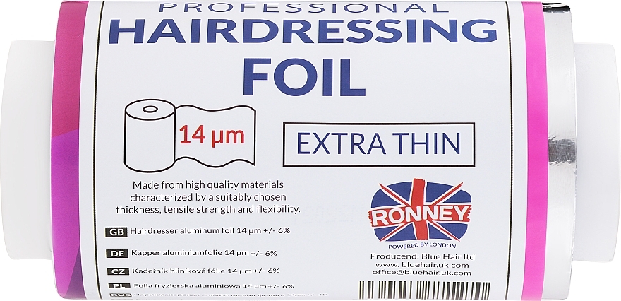 PRZECENA! Folia fryzjerska w rolce, 250m - Ronney Professional Hairdressing Foil * — Zdjęcie N2