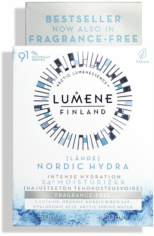 Nawilżający krem do twarzy - Lumene Intense Hydration 24H Moisturizer Fragrance-Free Cream — Zdjęcie N1
