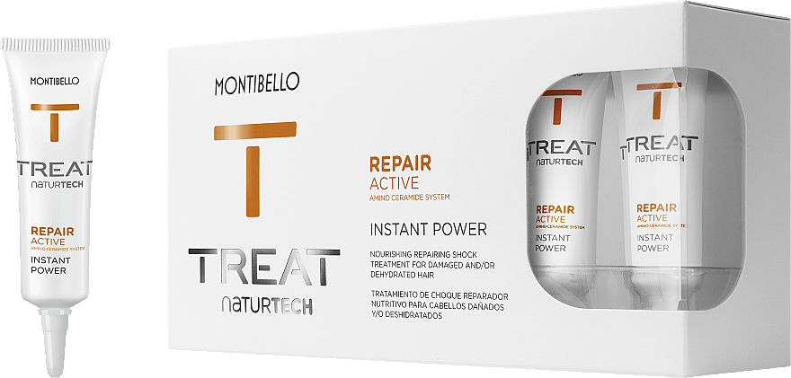 Regenerujące ampułki do zniszczonych włosów - Montibello Treat NaturTech Repair Active Instant Power — Zdjęcie N1