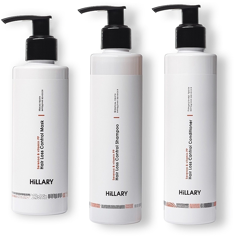 Zestaw przeciw wypadaniu włosów - Hillary Serenoa Vitamin PP Hair Loss Control (cond/250ml + shamp/250ml + h/mask/200m) — Zdjęcie N8