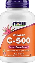 Kup Witamina C-500 w tabletkach do żucia o smaku wiśniowo-jagodowym - Now Foods C-500 Chewable Cherry-Berry Tablets