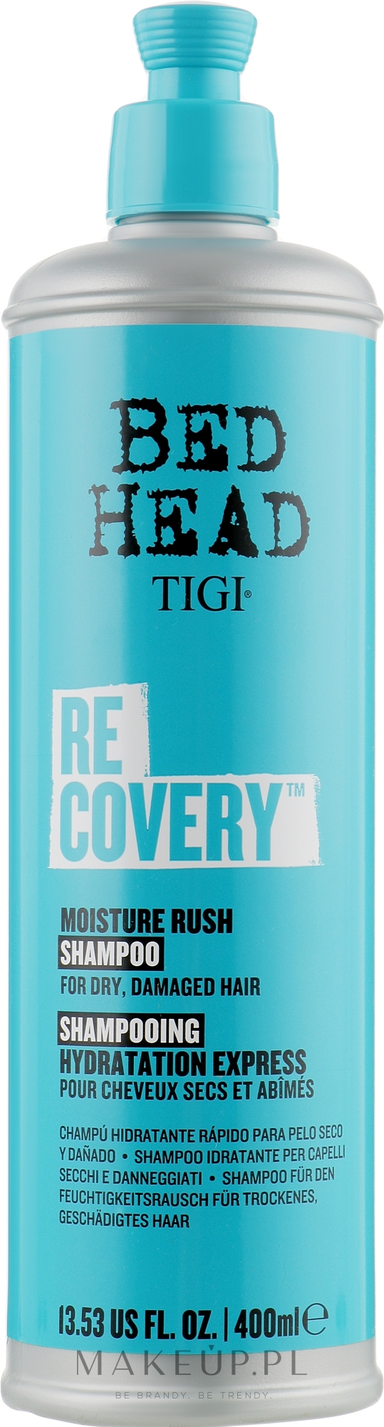 Nawilżający szampon do włosów suchych i zniszczonych - Tigi Bed Head Recovery Shampoo Moisture Rush — Zdjęcie 400 ml