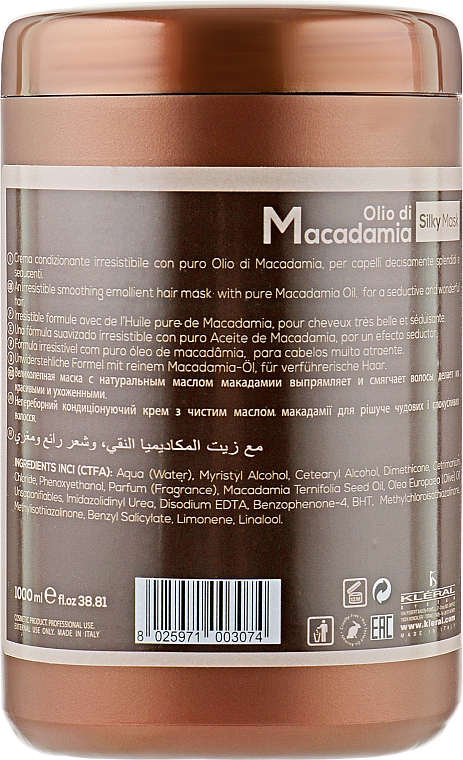 Maska-jedwab z olejem makadamia - Kleral System Olio Di Macadamia Silky Mask — Zdjęcie N6