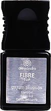 Błyszczący top coat do paznokci - Alessandro International UV/LED Brush On Fiber Top Gloss Gel — Zdjęcie N1