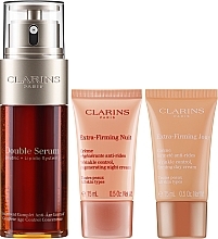 Zestaw - Clarins Double Serum & Extra-Firming Set (ser/50ml + cr/2x15ml) — Zdjęcie N2