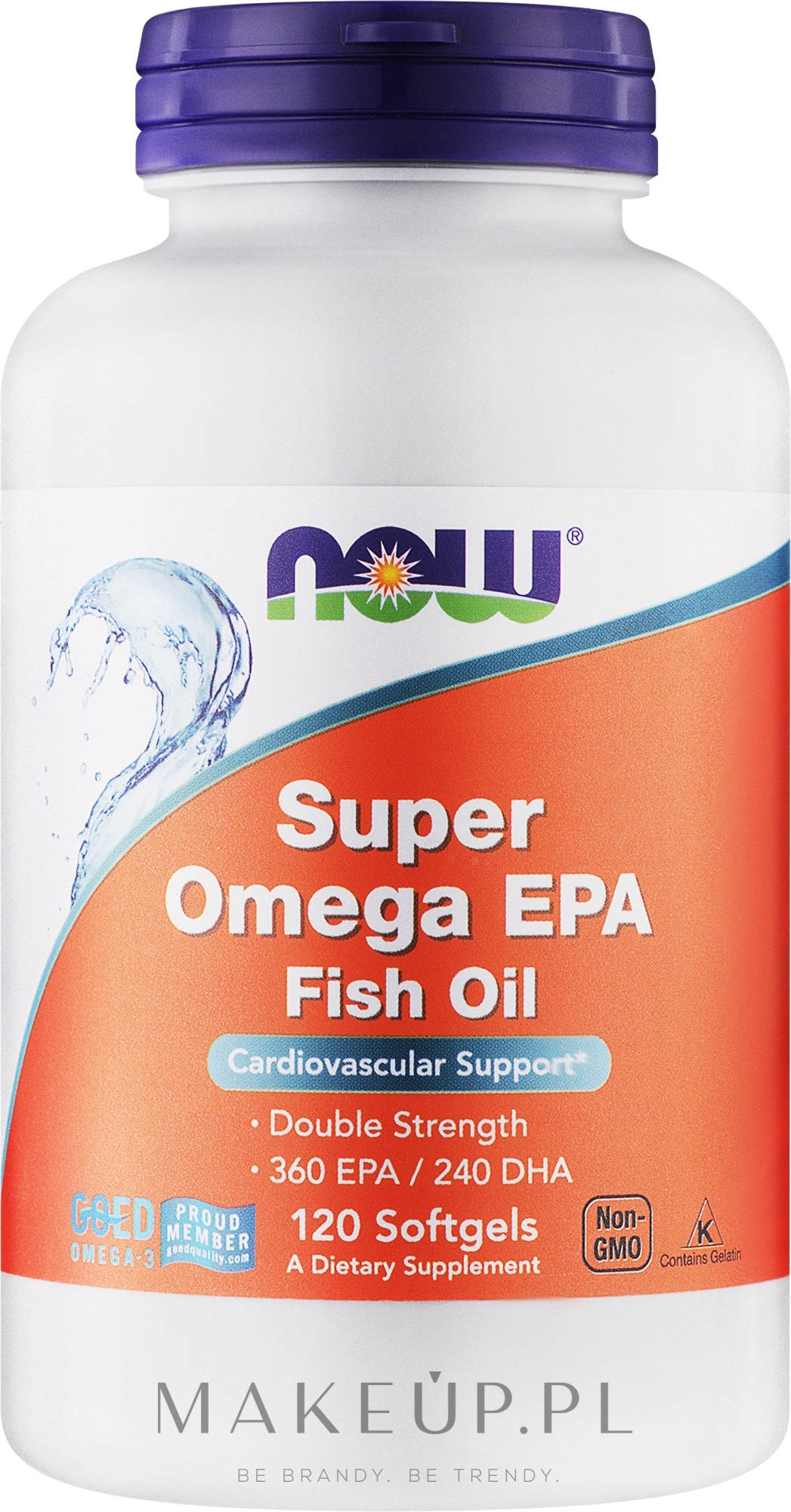 Kwasy tłuszczowe Super Omega EPA - Now Foods Super Omega EPA Double Strength Softgels — Zdjęcie 120 szt.