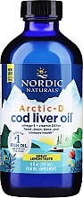 Suplement diety w płynie Omega-3 i D3, smak cytrynowy, 1060 mg - Nordic Naturals Arctic-D Cod Liver Oil — Zdjęcie N1