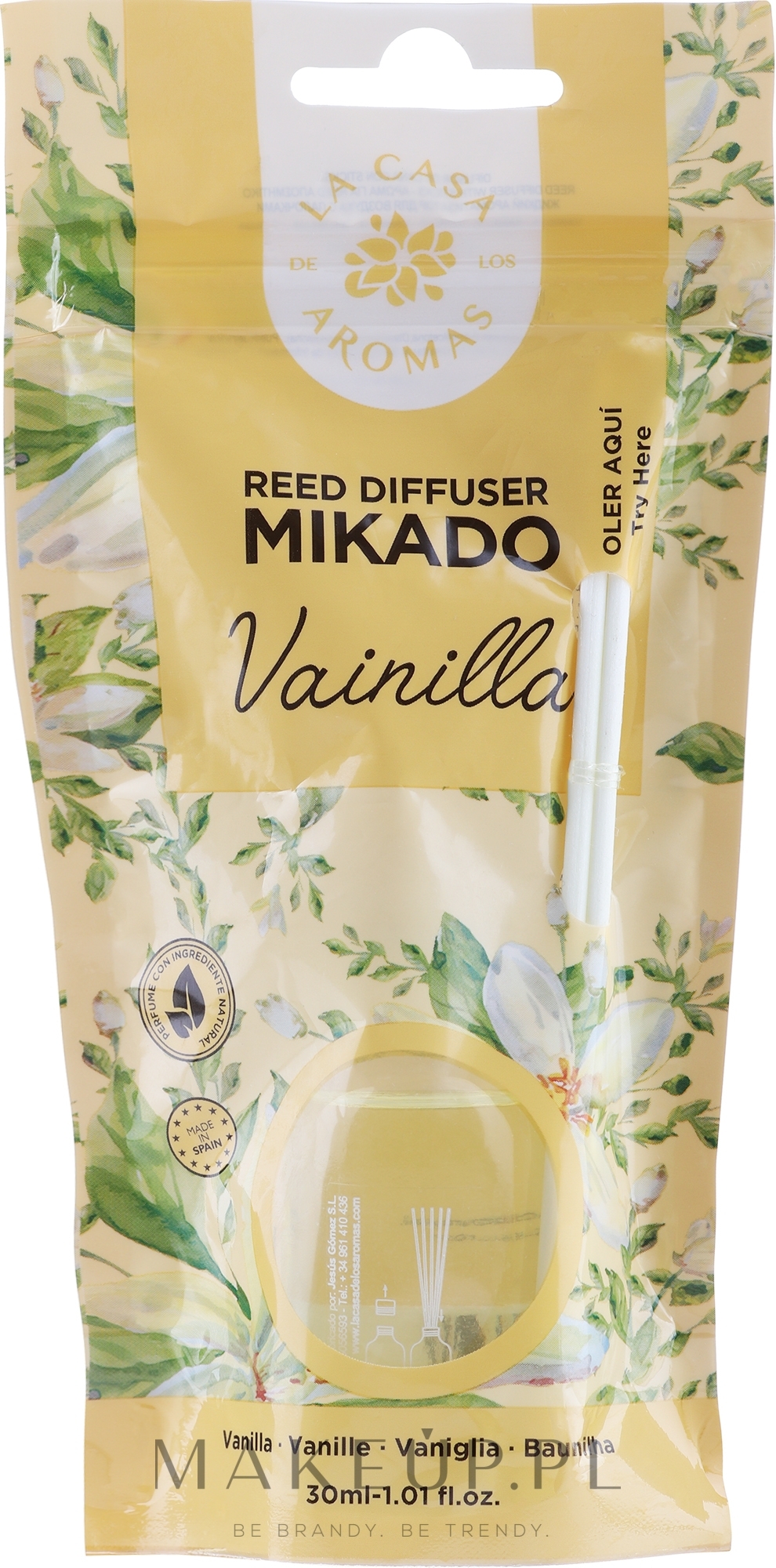 Dyfuzor zapachowy Wanilia - La Casa de Los Aromas Mikado Reed Diffuser — Zdjęcie 30 ml