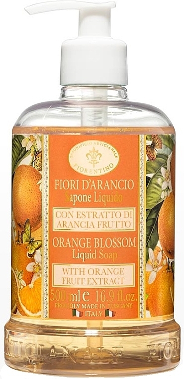 Mydło w płynie Orange Blossom - Saponificio Artigianale Fiorentino Orange Blossom Liquid Soap — Zdjęcie N1