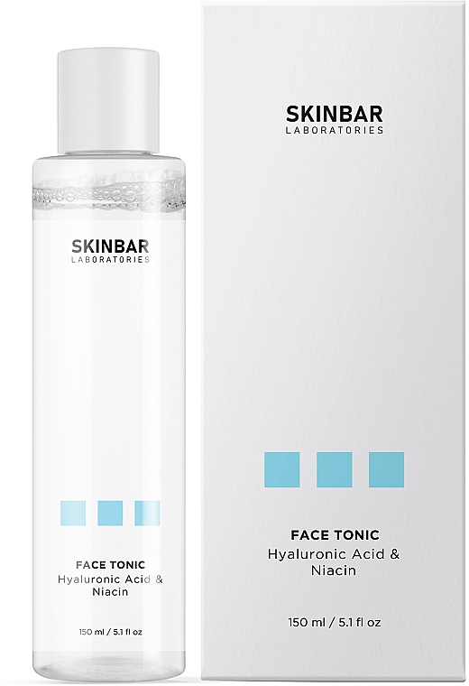 Nawilżający tonik do twarzy z kwasem hialuronowym i niacyną - SKINBAR Hyaluronic Acid & Niacin Face Tonic — Zdjęcie N4