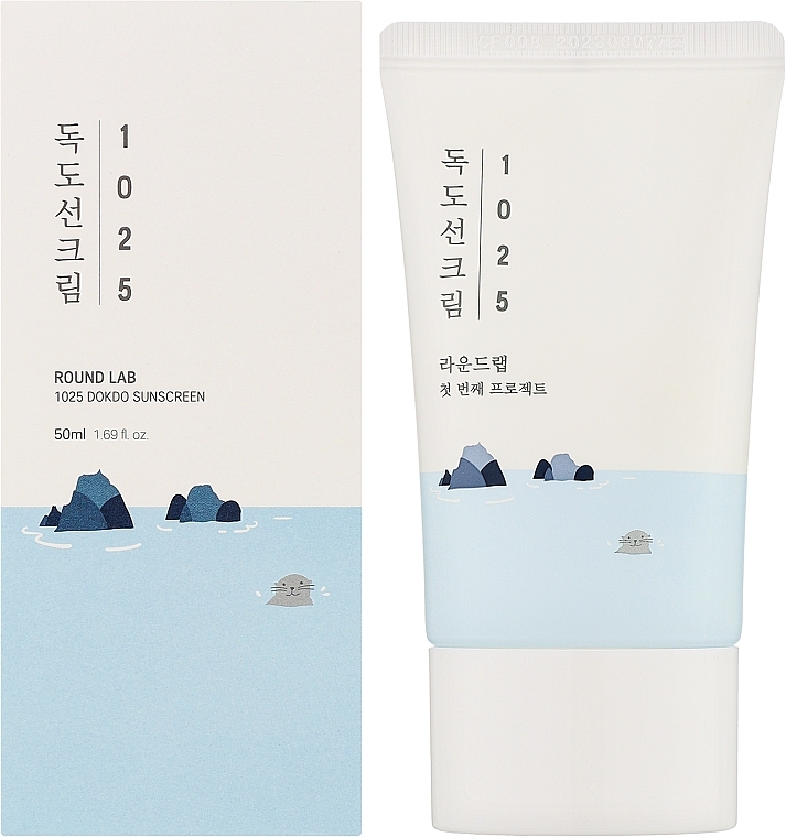 Krem przeciwsłoneczny z wodą morską - Round Lab 1025 Dokdo Sunscreen SPF 50+ PA++++ — Zdjęcie N2