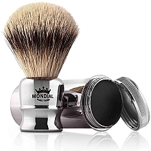 Kup Szczotka do golenia, włosie borsuka - Mondial Puro Tasso Chrome Travel Brush