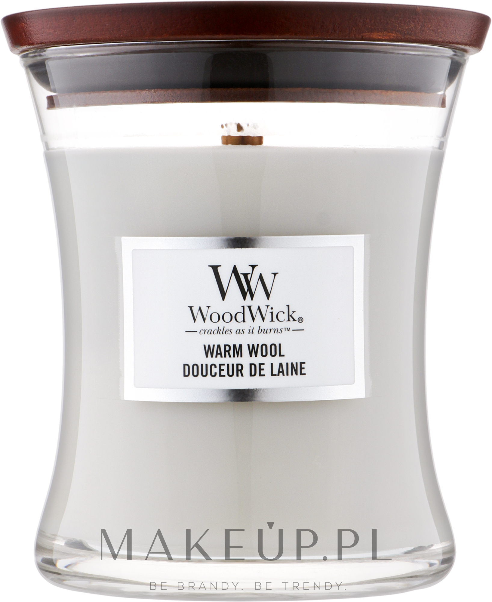 Świeca zapachowa w szkle - WoodWick Hourglass Candle Warm Wool — Zdjęcie 275 g