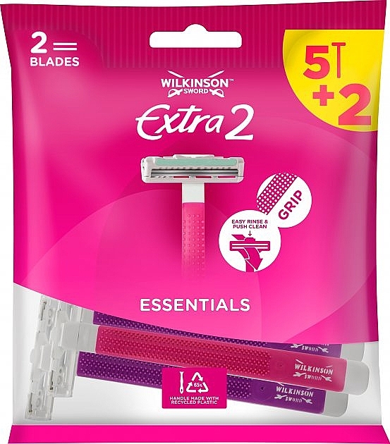 Jednorazowe maszynki 5 + 2 szt. - Wilkinson Sword Extra 2 Essentials Beauty — Zdjęcie N1