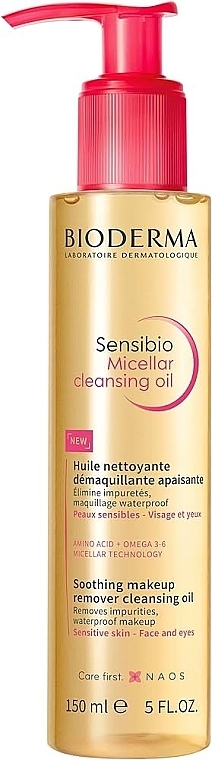 Oczyszczający micelarny olejek do twarzy dla skóry wrażliwej - Bioderma Sensibio Micellar Cleansing Oil — Zdjęcie N1