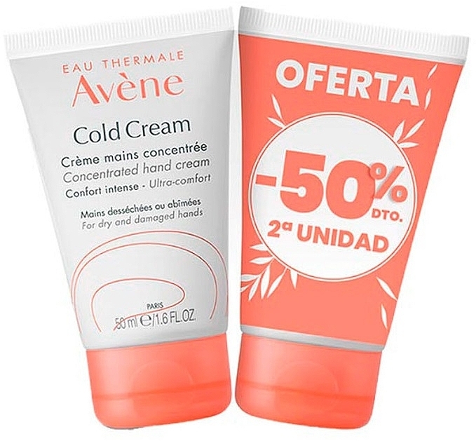 Zestaw - Avene Cold Cream Concentrated Hand Cream (h/cr/2x50ml) — Zdjęcie N1