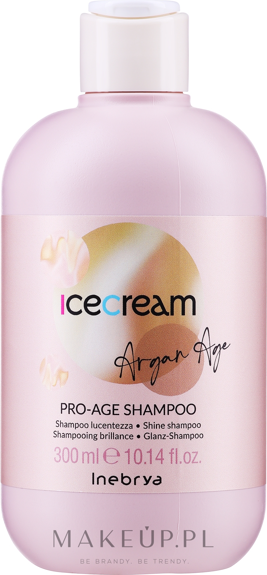 Szampon z olejem arganowym do włosów pozbawionych życia - Inebrya Ice Cream Argan-Age Pro-Age Shampoo — Zdjęcie 300 ml