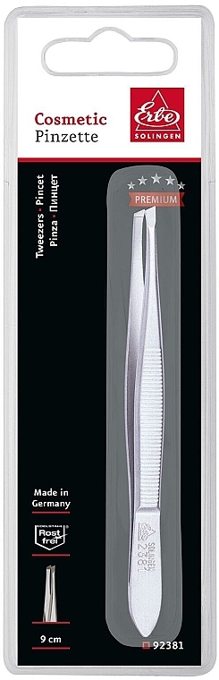 Pęseta, 9 cm - Erbe Solingen Tweezers Premium 92381 — Zdjęcie N1
