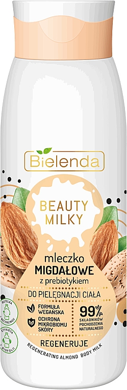Mleczko migdałowe z prebiotykiem do ciała - Bielenda Beauty Milky Regenerating Almond Body Milk — Zdjęcie N1