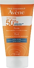 PRZECENA! Lekki krem-fluid przeciwsłoneczny do twarzy - Avene Soins Solaires Fluide SPF50+ * — Zdjęcie N2